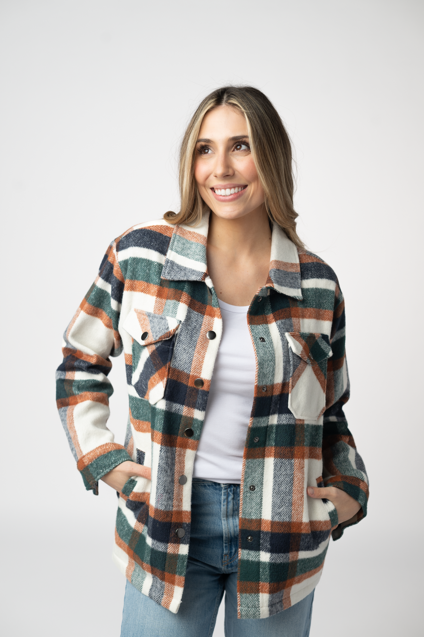 Michelle Mae Norah Shacket - Harvest Plaid