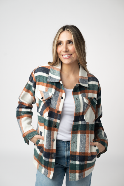 Michelle Mae Norah Shacket - Harvest Plaid
