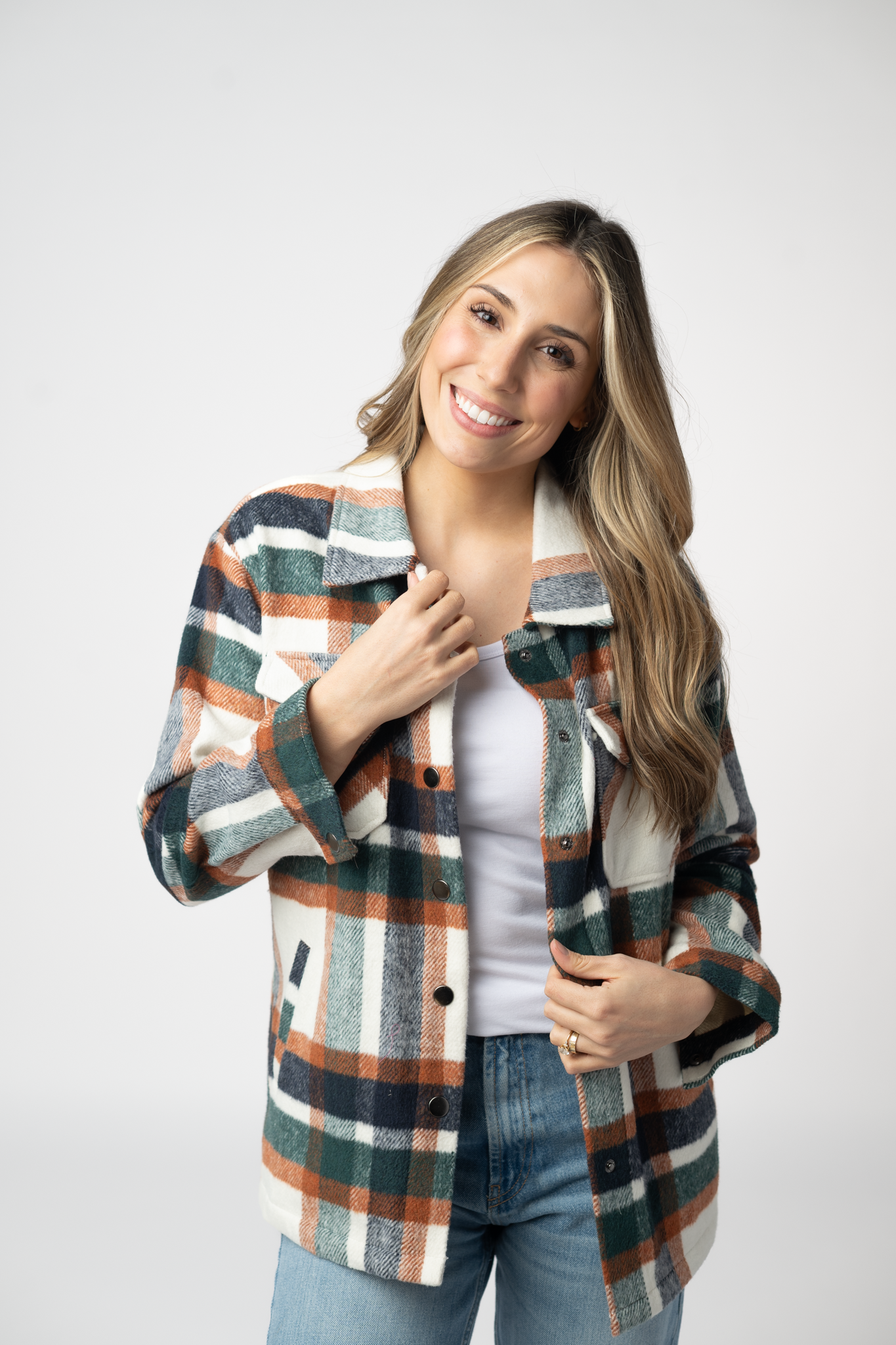 Michelle Mae Norah Shacket - Harvest Plaid