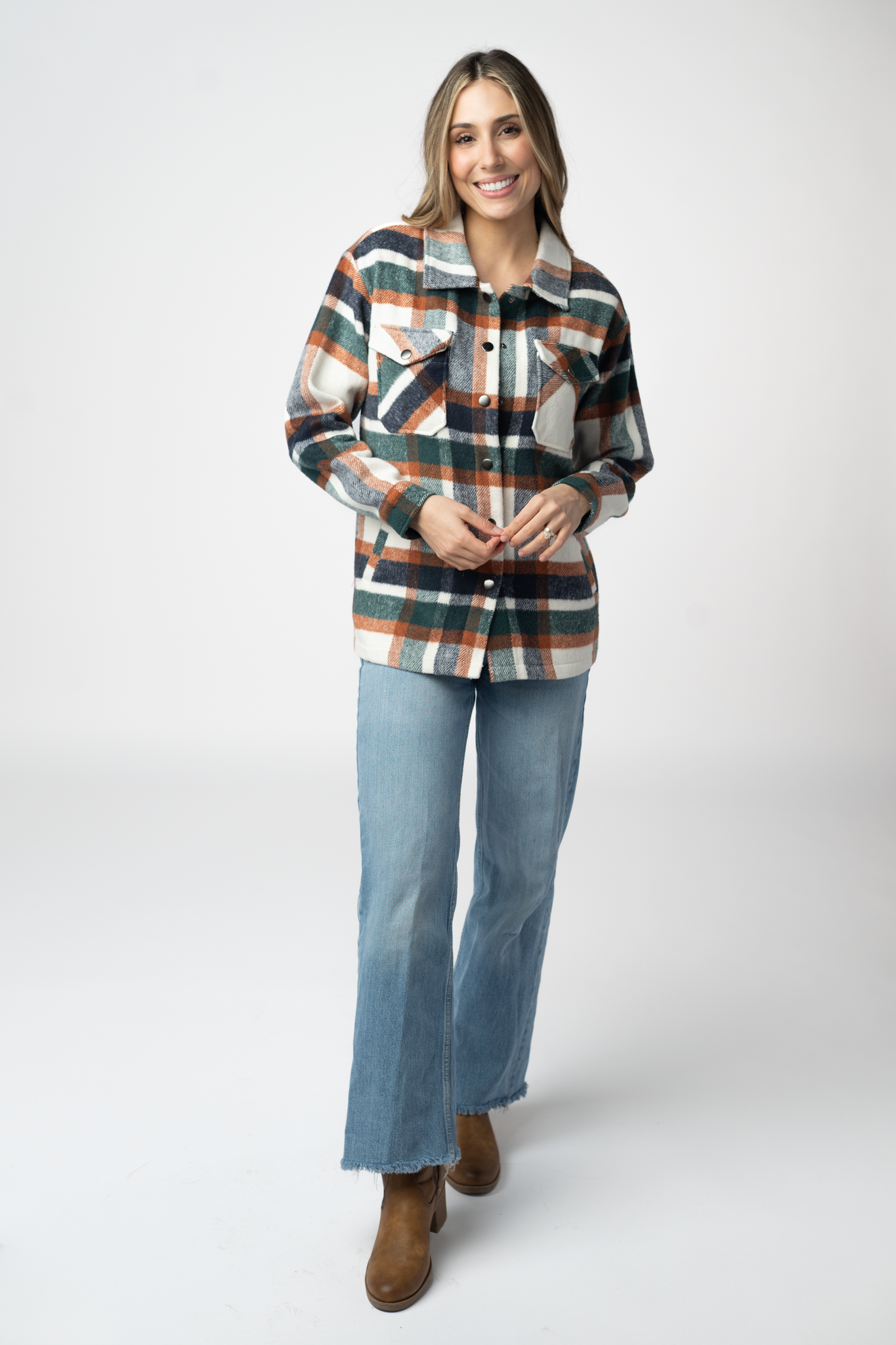Michelle Mae Norah Shacket - Harvest Plaid