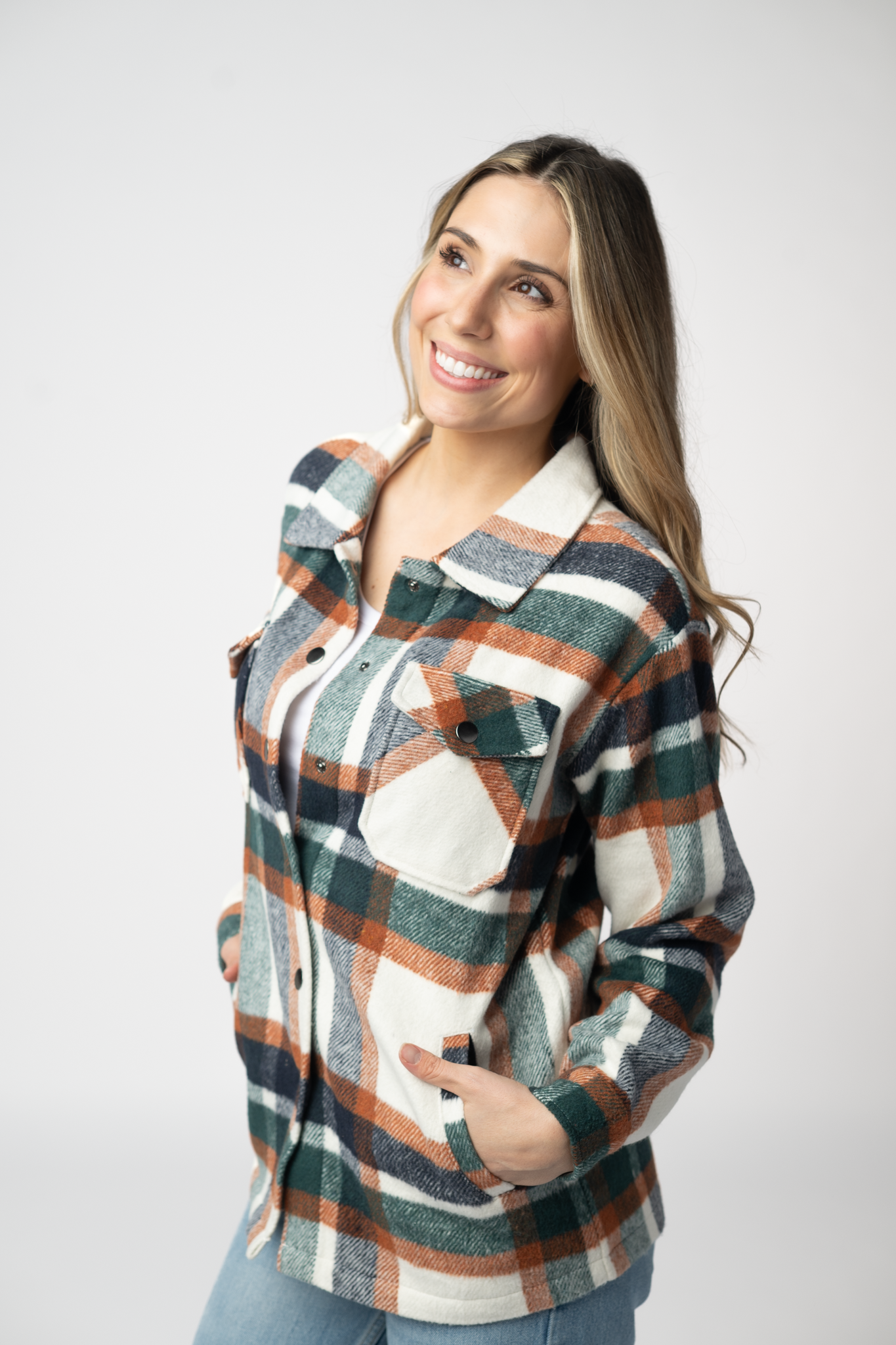 Michelle Mae Norah Shacket - Harvest Plaid