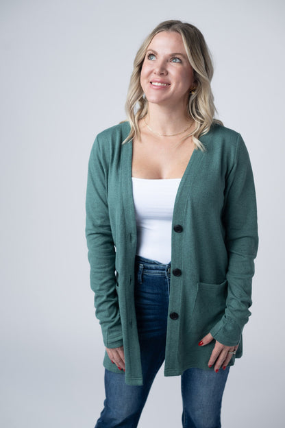 Michelle Mae Cori Cardigan - Sage