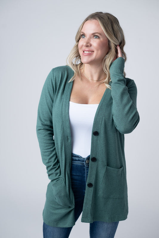Michelle Mae Cori Cardigan - Sage