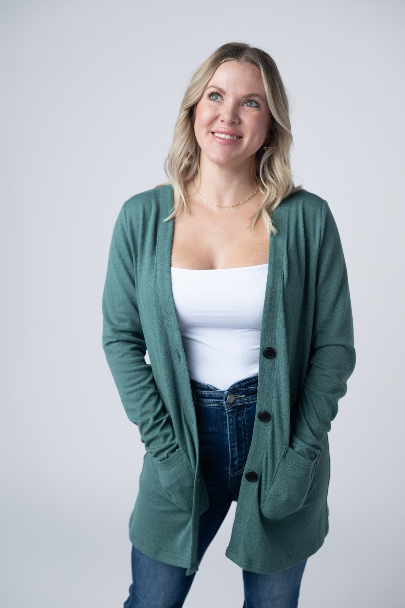 Michelle Mae Cori Cardigan - Sage