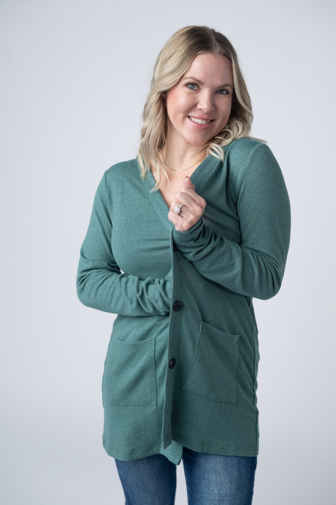 Michelle Mae Cori Cardigan - Sage