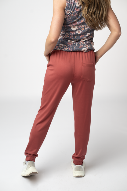 Michelle Mae Cloud Joggers - Brick