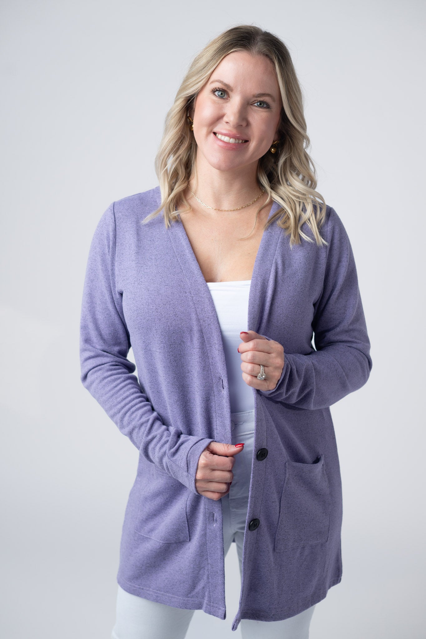 Michelle Mae Cori Cardigan - Lavender