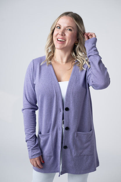 Michelle Mae Cori Cardigan - Lavender