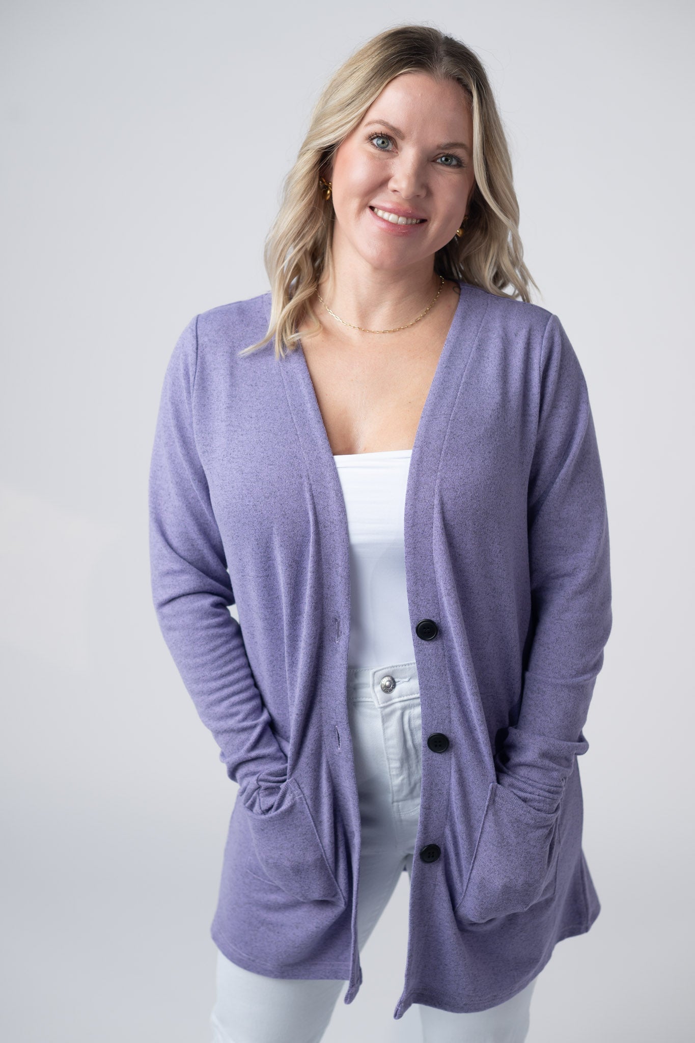 Michelle Mae Cori Cardigan - Lavender