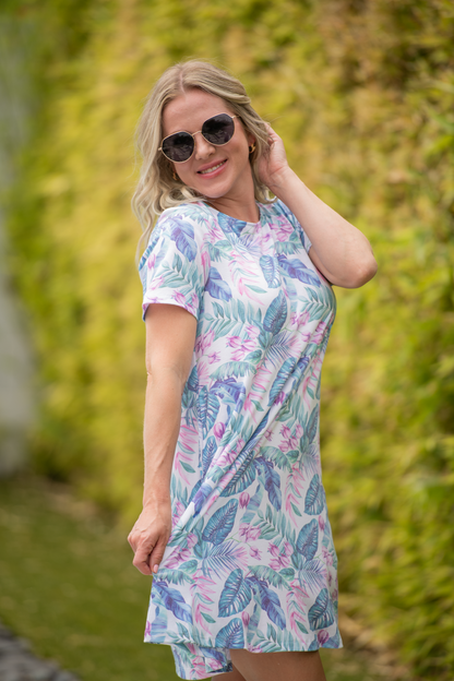 Michelle Mae Alicia Dress - Tropical Leaf