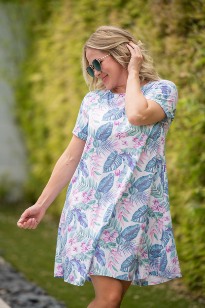 Michelle Mae Alicia Dress - Tropical Leaf