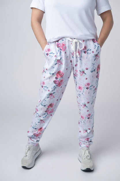 Michelle Mae Classic Joggers - Pink Bloom