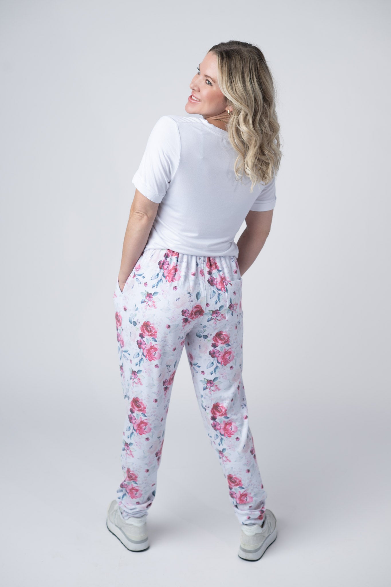 Michelle Mae Classic Joggers - Pink Bloom