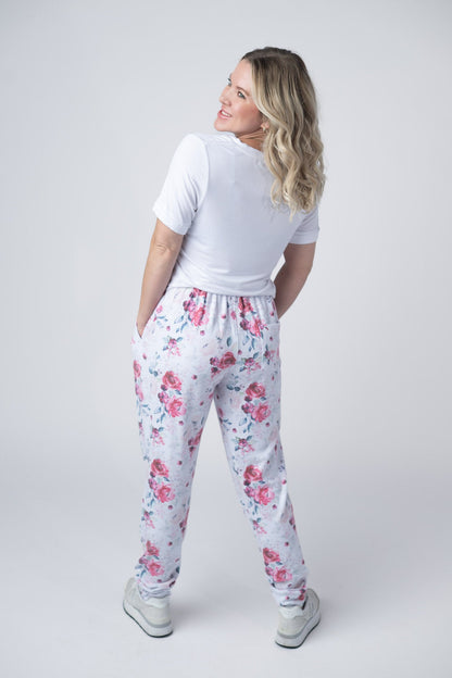 Michelle Mae Classic Joggers - Pink Bloom