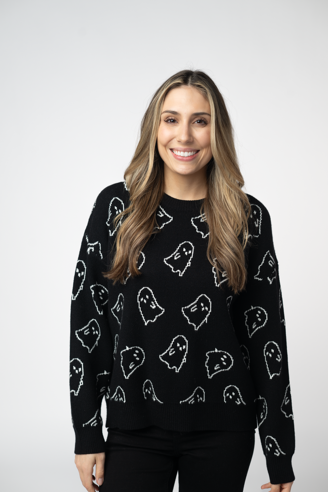Michelle Mae Ghost Pullover Sweater - Midnight Ghosts
