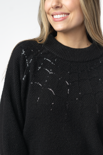 Michelle Mae Sequin Webs Sweater