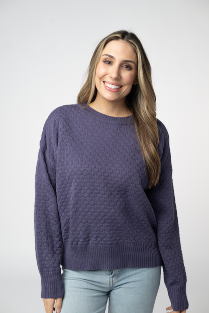 Michelle Mae Gianna Pullover Sweater - Slate Blue