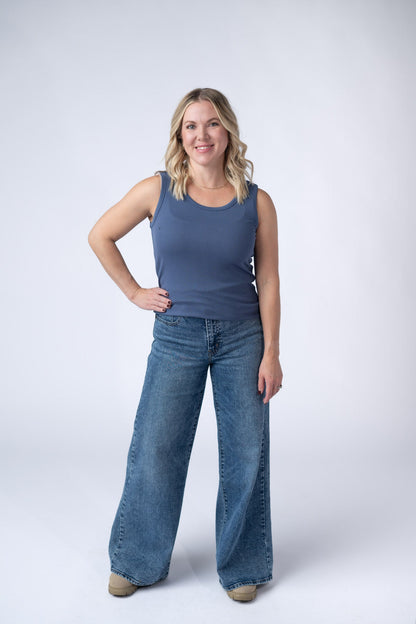 Michelle Mae Ava Tank - Blue