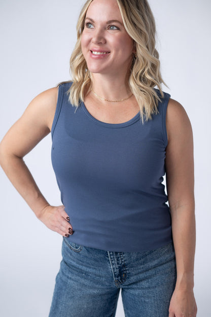 Michelle Mae Ava Tank - Blue