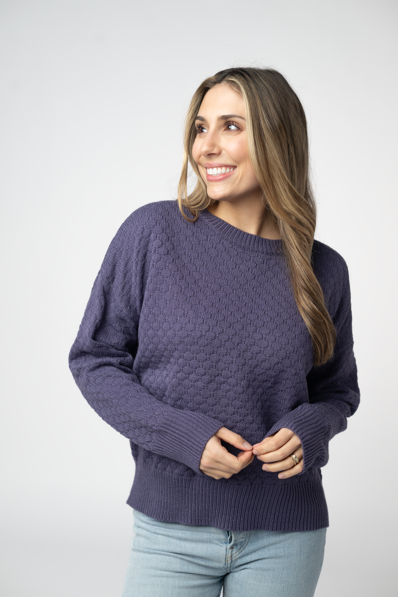 Michelle Mae Gianna Pullover Sweater - Slate Blue