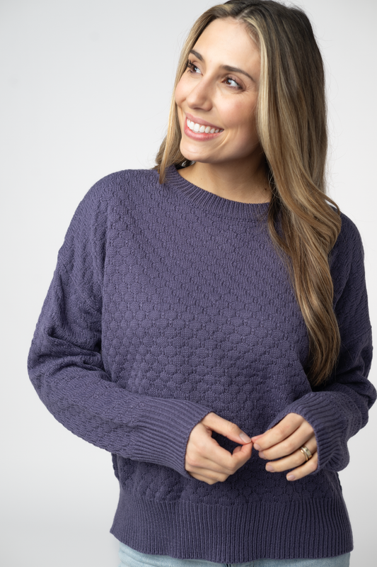 Michelle Mae Gianna Pullover Sweater - Slate Blue