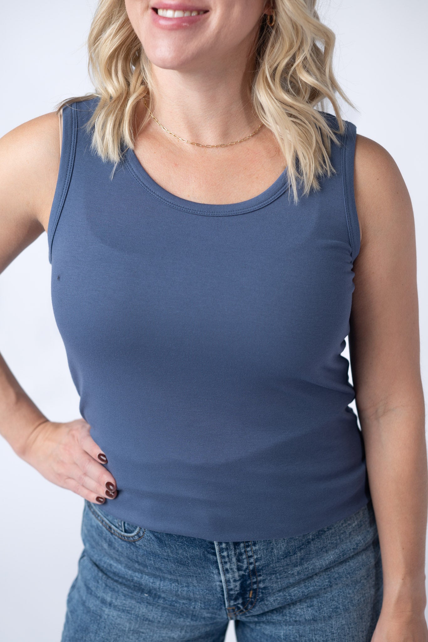 Michelle Mae Ava Tank - Blue