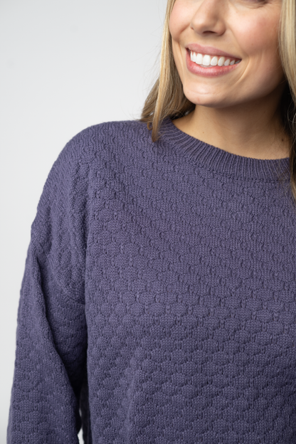 Michelle Mae Gianna Pullover Sweater - Slate Blue