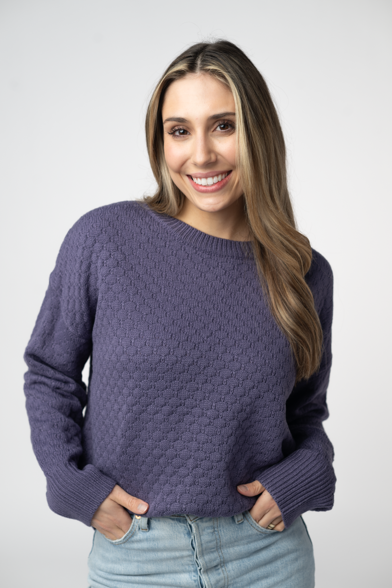 Michelle Mae Gianna Pullover Sweater - Slate Blue