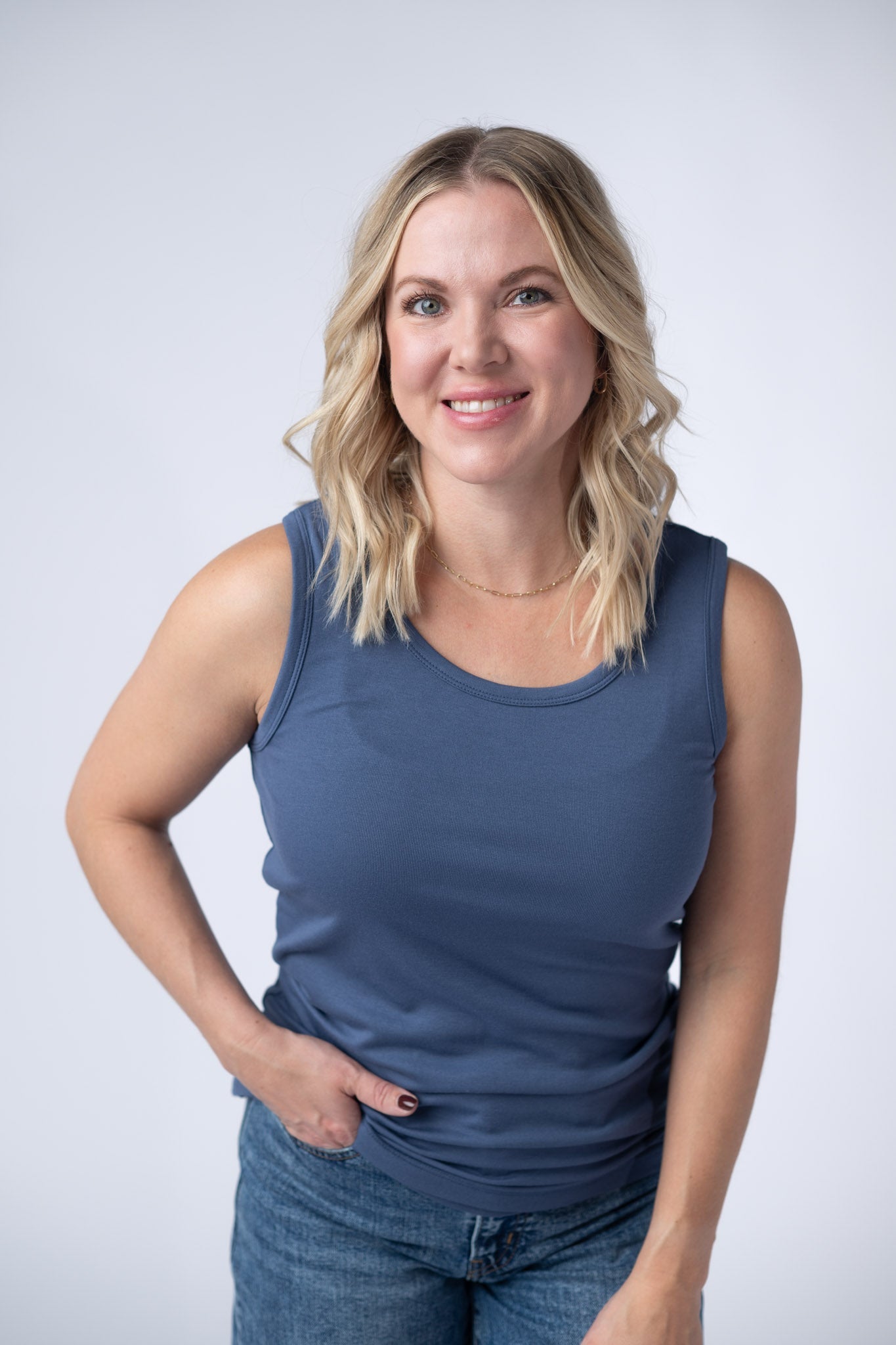 Michelle Mae Ava Tank - Blue