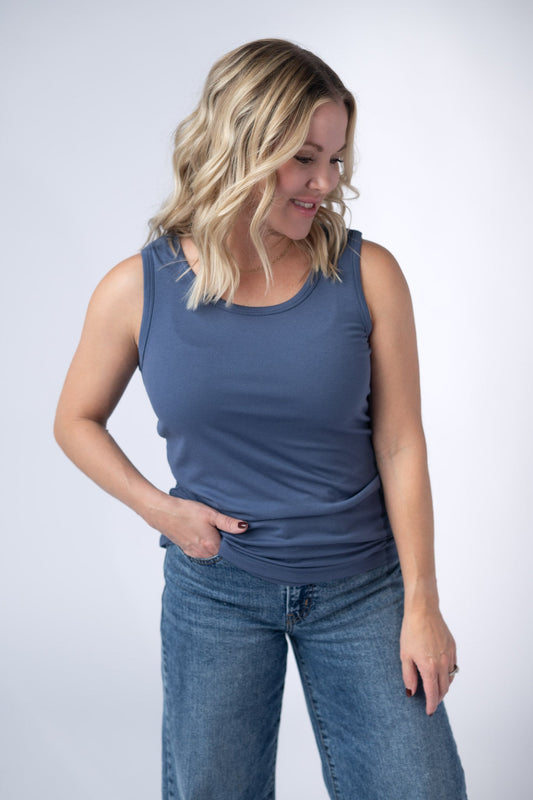 Michelle Mae Ava Tank - Blue