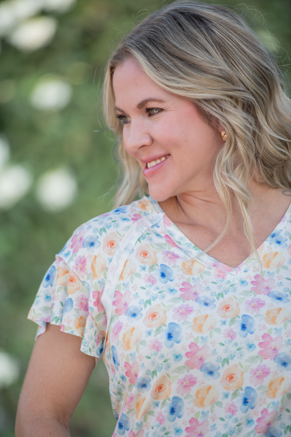 Michelle Mae Raelynn V-Neck Top - Petal Gardens