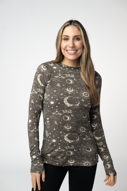 Michelle Mae Blair Long Sleeve Top - Celestial Nights
