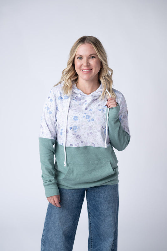 Michelle Mae Hailey Pullover Hoodie - Spring Meadows and Sage