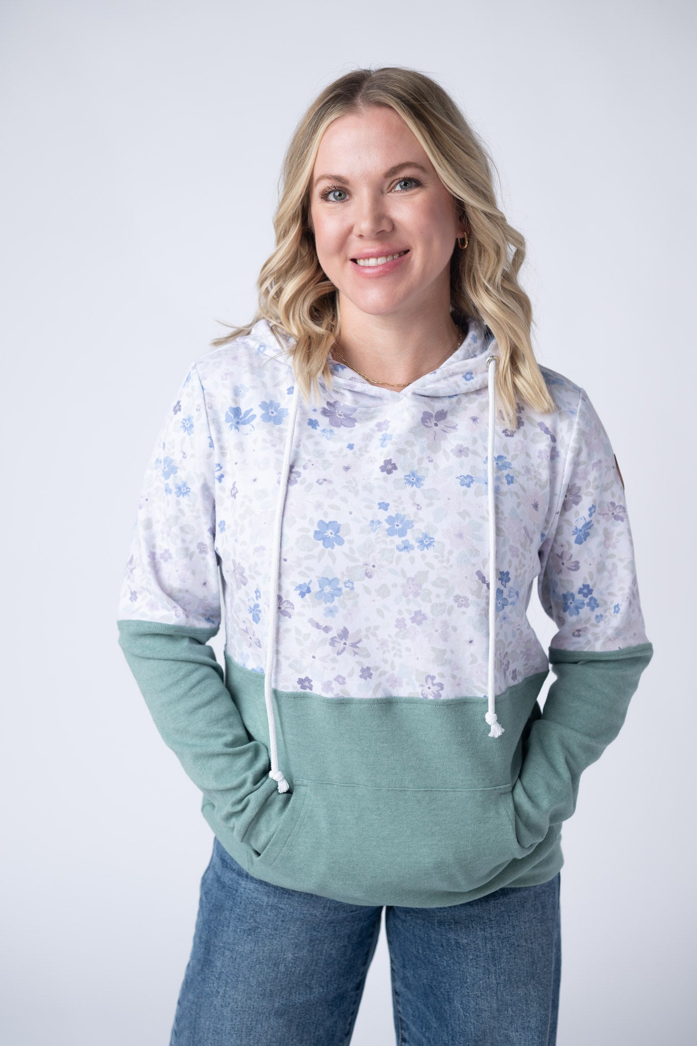 Michelle Mae Hailey Pullover Hoodie - Spring Meadows and Sage