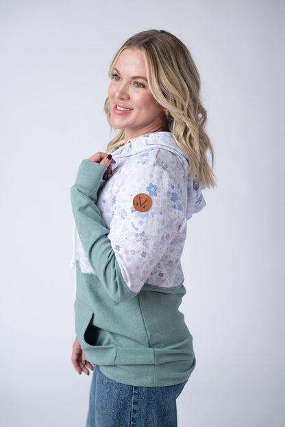 Michelle Mae Hailey Pullover Hoodie - Spring Meadows and Sage