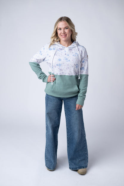 Michelle Mae Hailey Pullover Hoodie - Spring Meadows and Sage