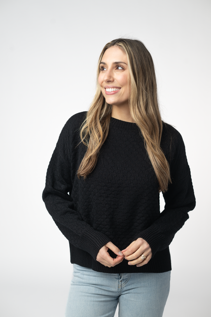 Michelle Mae Gianna Pullover Sweater - Black