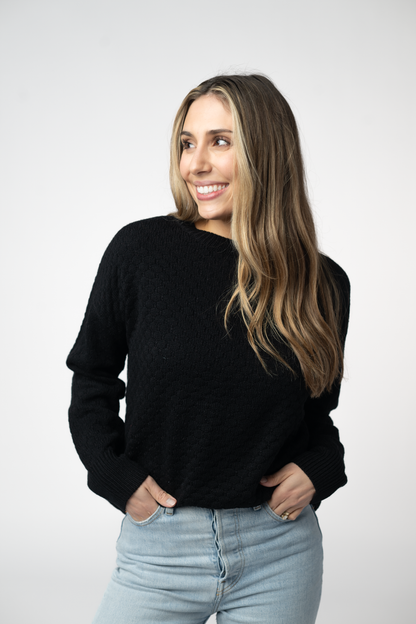 Michelle Mae Gianna Pullover Sweater - Black