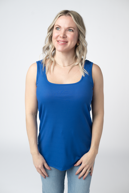 Michelle Mae Rachel Ribbed Tank - Royal Blue
