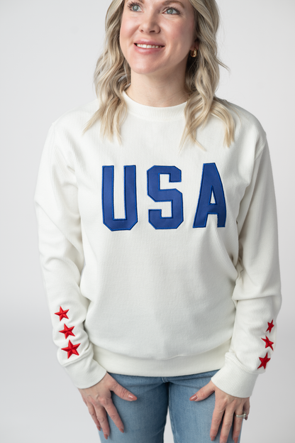 Michelle Mae USA Pullover - White