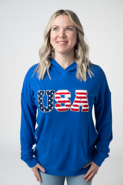 Michelle Mae Corrine Hoodie - Royal Blue USA