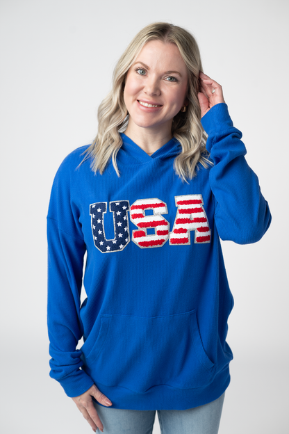 Michelle Mae Corrine Hoodie - Royal Blue USA