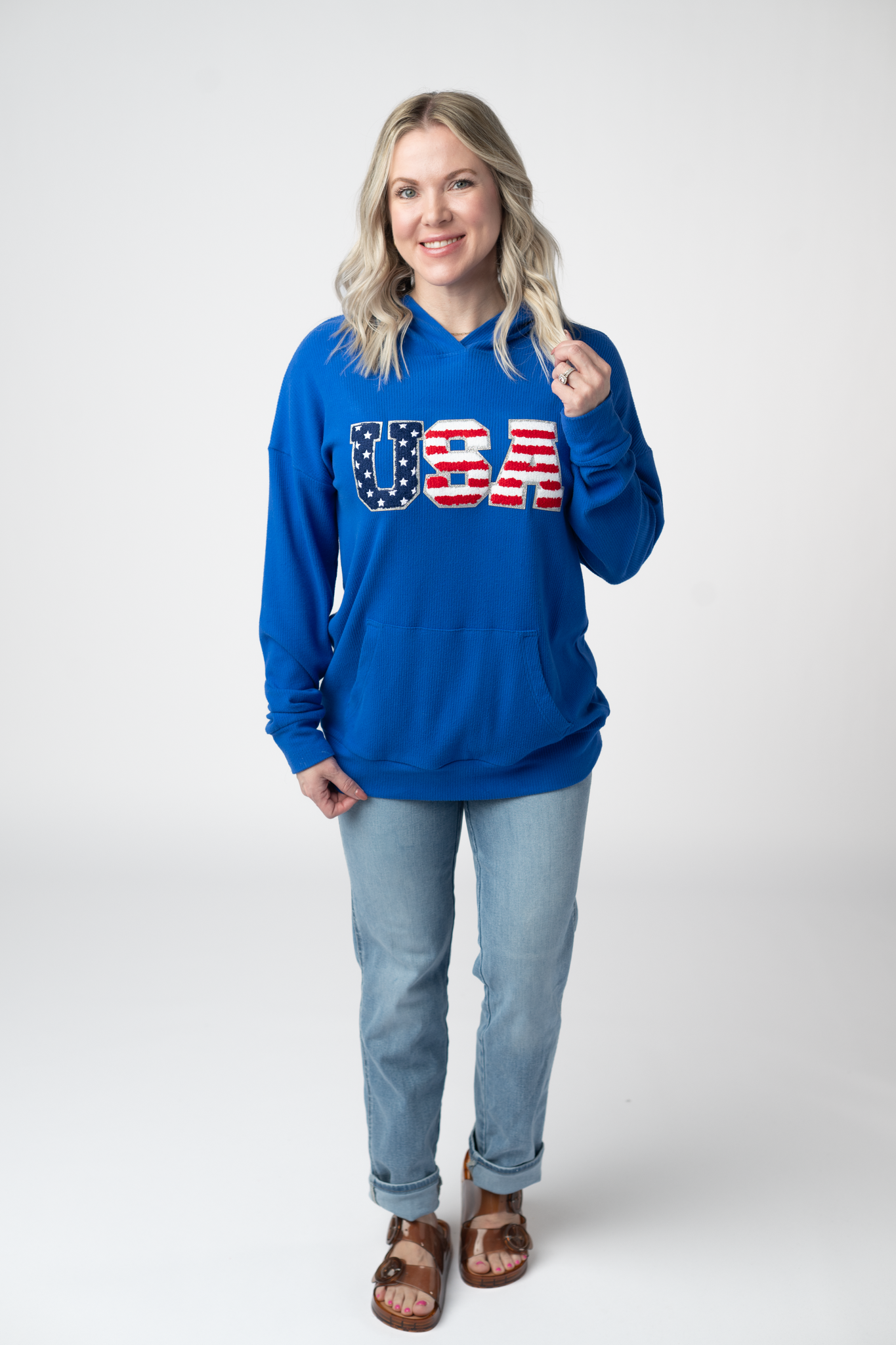 Michelle Mae Corrine Hoodie - Royal Blue USA