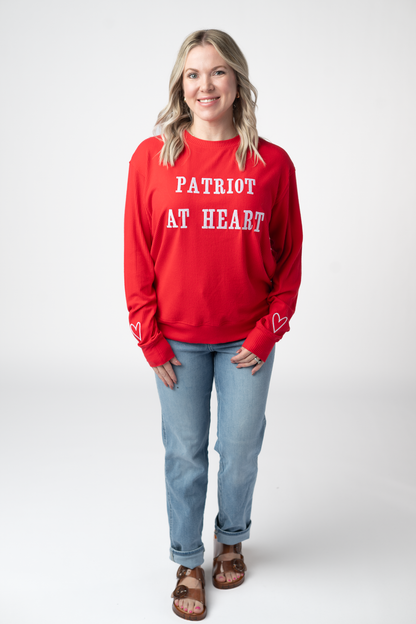 Michelle Mae Corrine Embroidered Pullover Top - Patriot at Heart