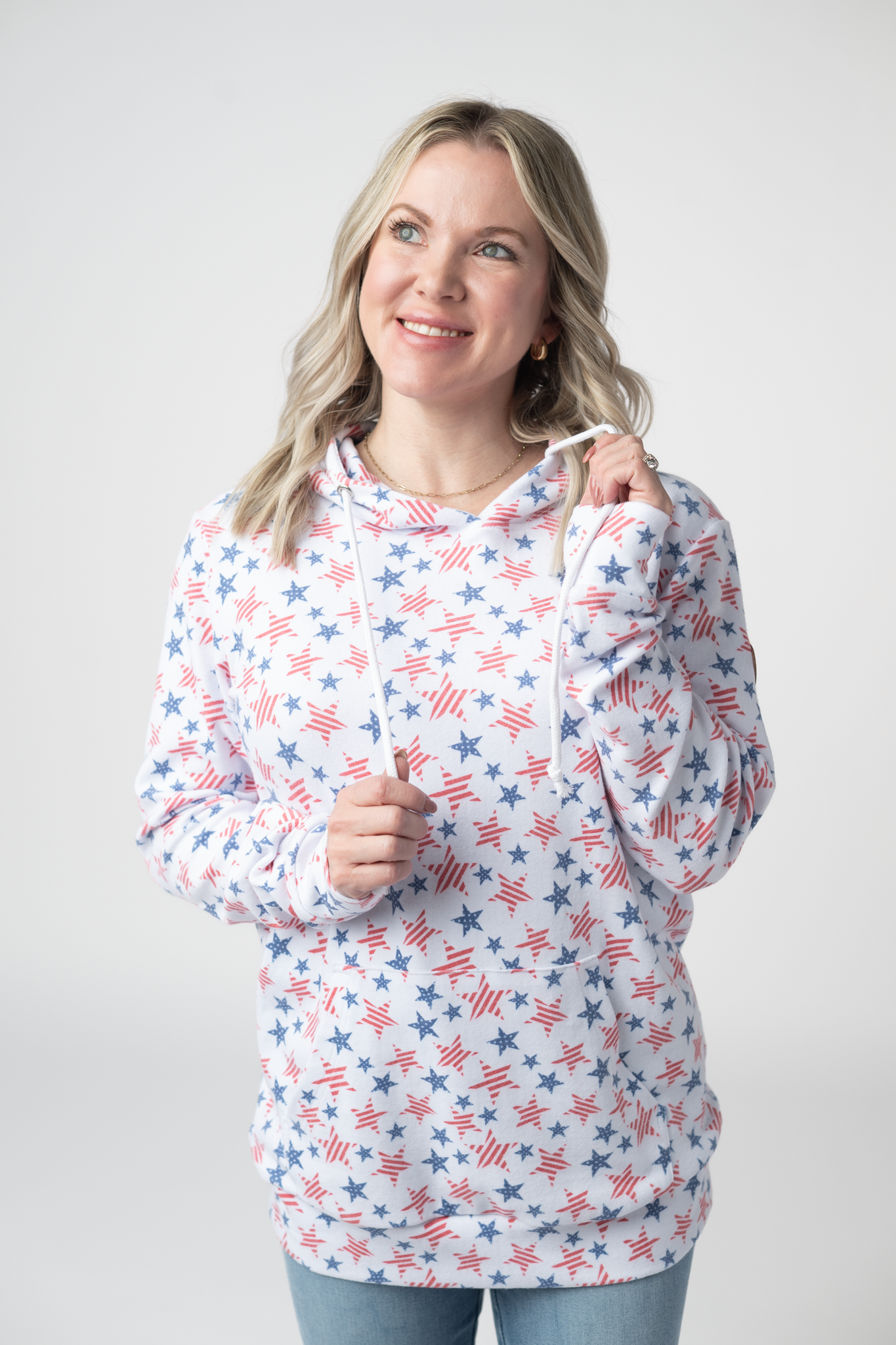 Michelle Mae Hailey Pullover Hoodie - American Stars and Stripes