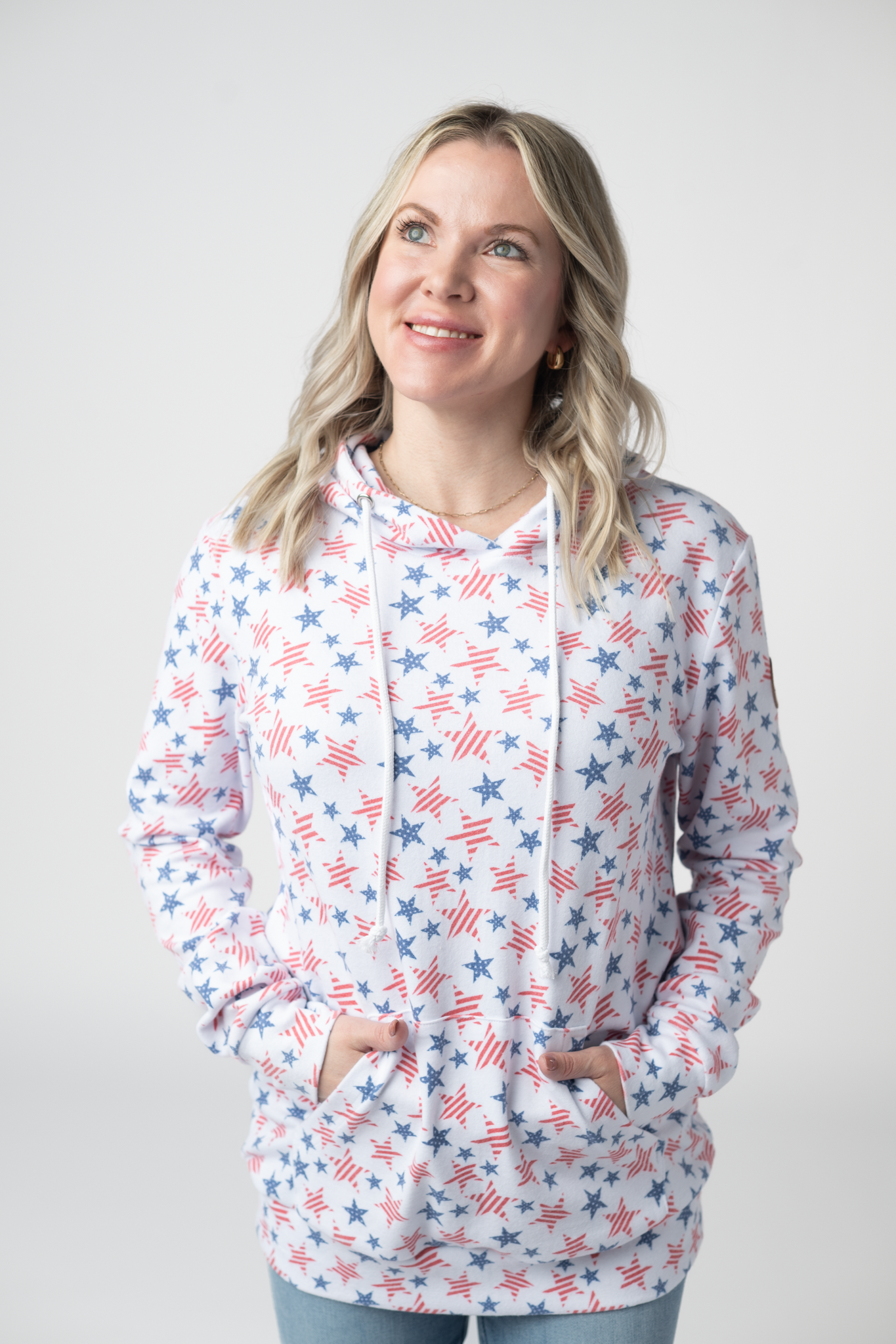 Michelle Mae Hailey Pullover Hoodie - American Stars and Stripes