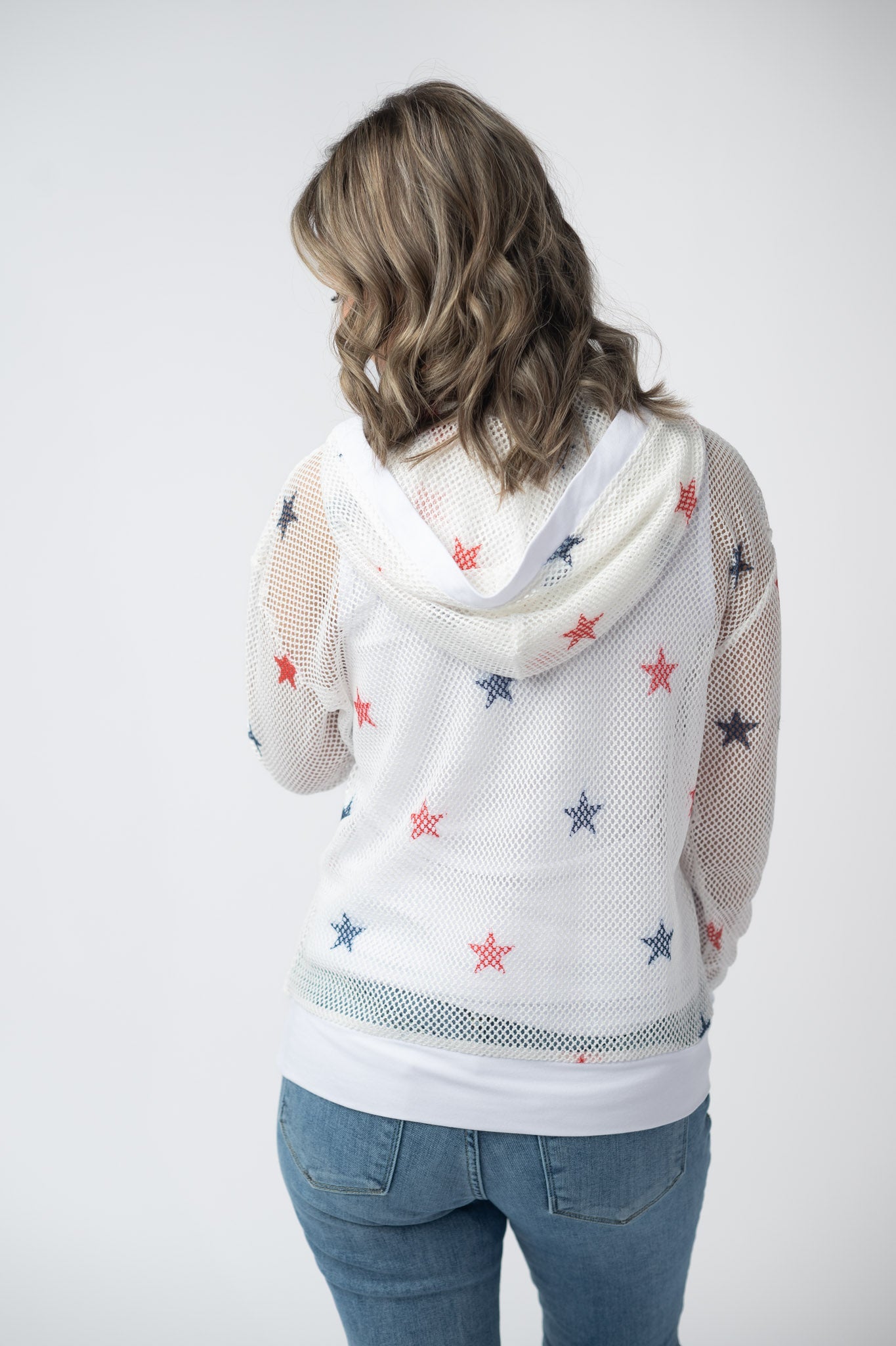 Michelle Mae American Stars Mesh Hoodie