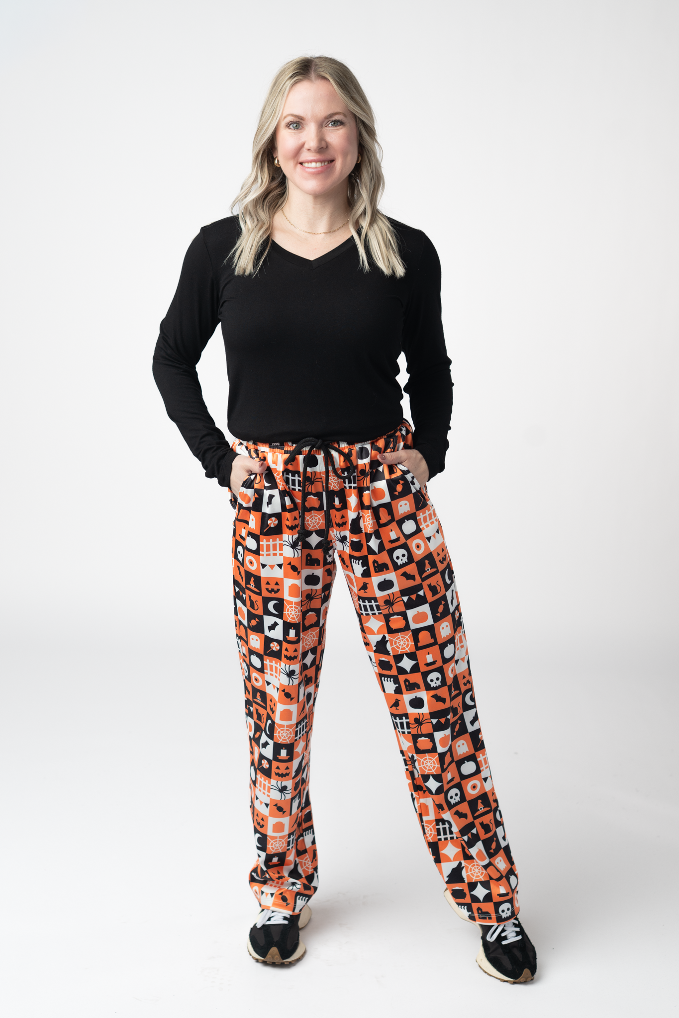 Michelle Mae  Lounge Pants - Trick-Or-Treat Checkered