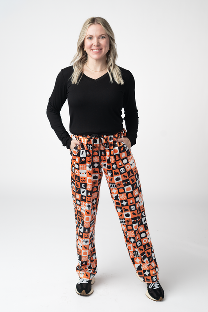 Michelle Mae  Lounge Pants - Trick-Or-Treat Checkered