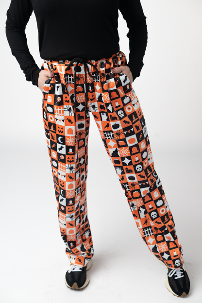 Michelle Mae  Lounge Pants - Trick-Or-Treat Checkered
